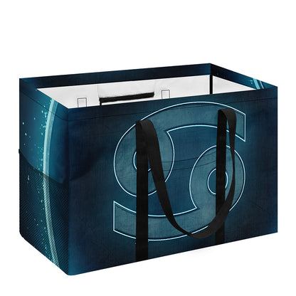 Blue Cancer Zodiac Sign Print Utility Tote Bag