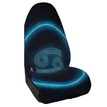 Blue Cancer Zodiac Sign Print Waterproof Car Seat Cover