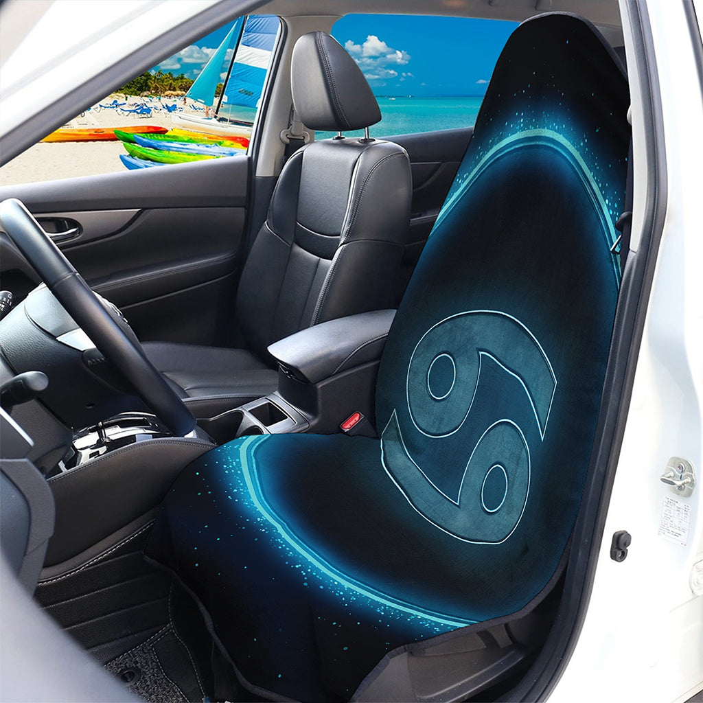 Blue Cancer Zodiac Sign Print Waterproof Car Seat Cover