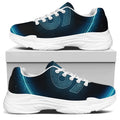 Blue Cancer Zodiac Sign Print White Chunky Shoes