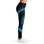 Blue Cancer Zodiac Sign Print Women's Leggings