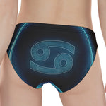 Blue Cancer Zodiac Sign Print Women's Panties