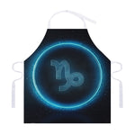 Blue Capricorn Zodiac Sign Print Adjustable Apron