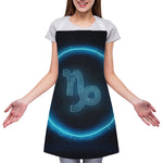 Blue Capricorn Zodiac Sign Print Adjustable Apron