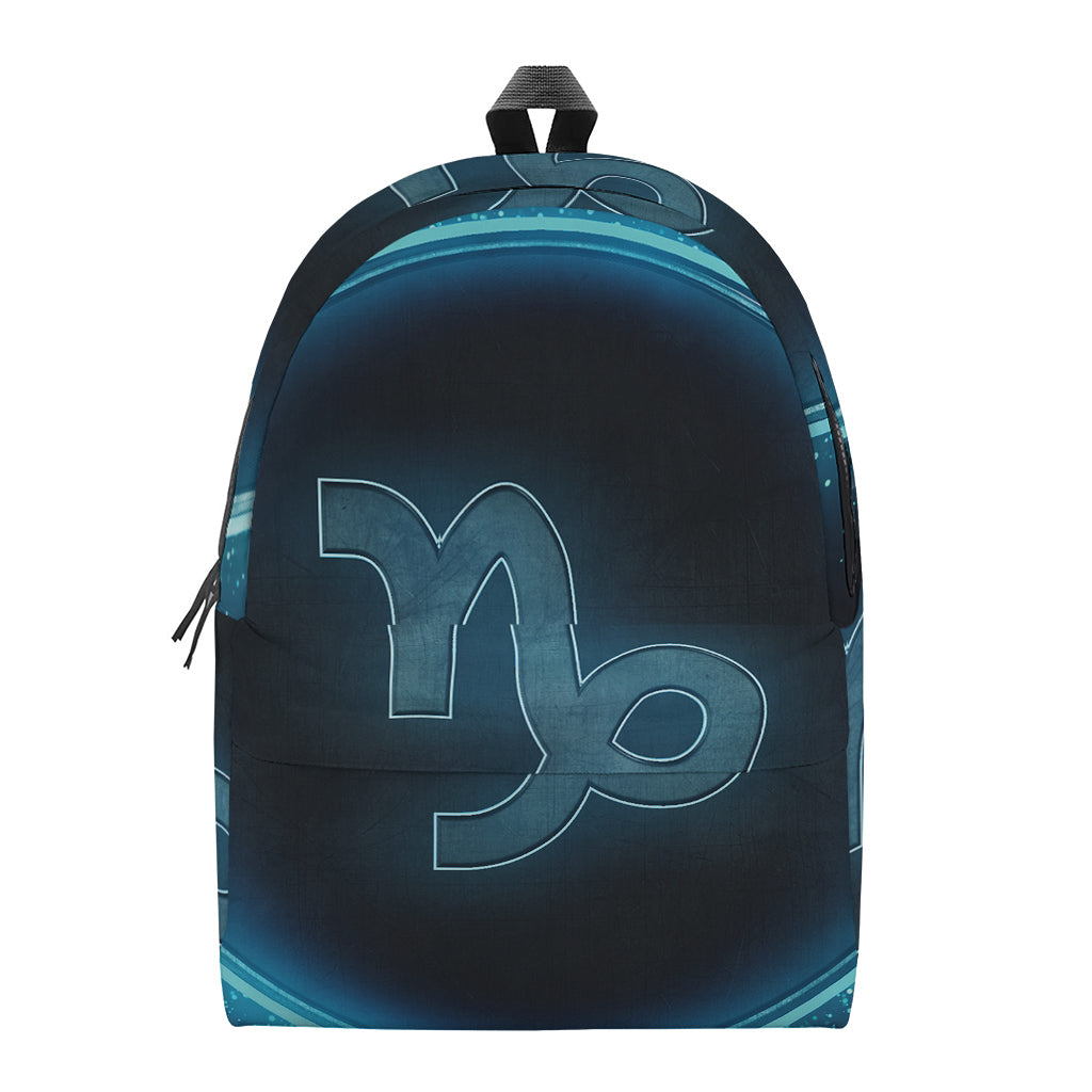 Blue Capricorn Zodiac Sign Print Backpack