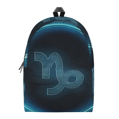 Blue Capricorn Zodiac Sign Print Backpack