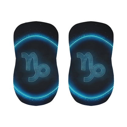 Blue Capricorn Zodiac Sign Print Bar Stool Covers