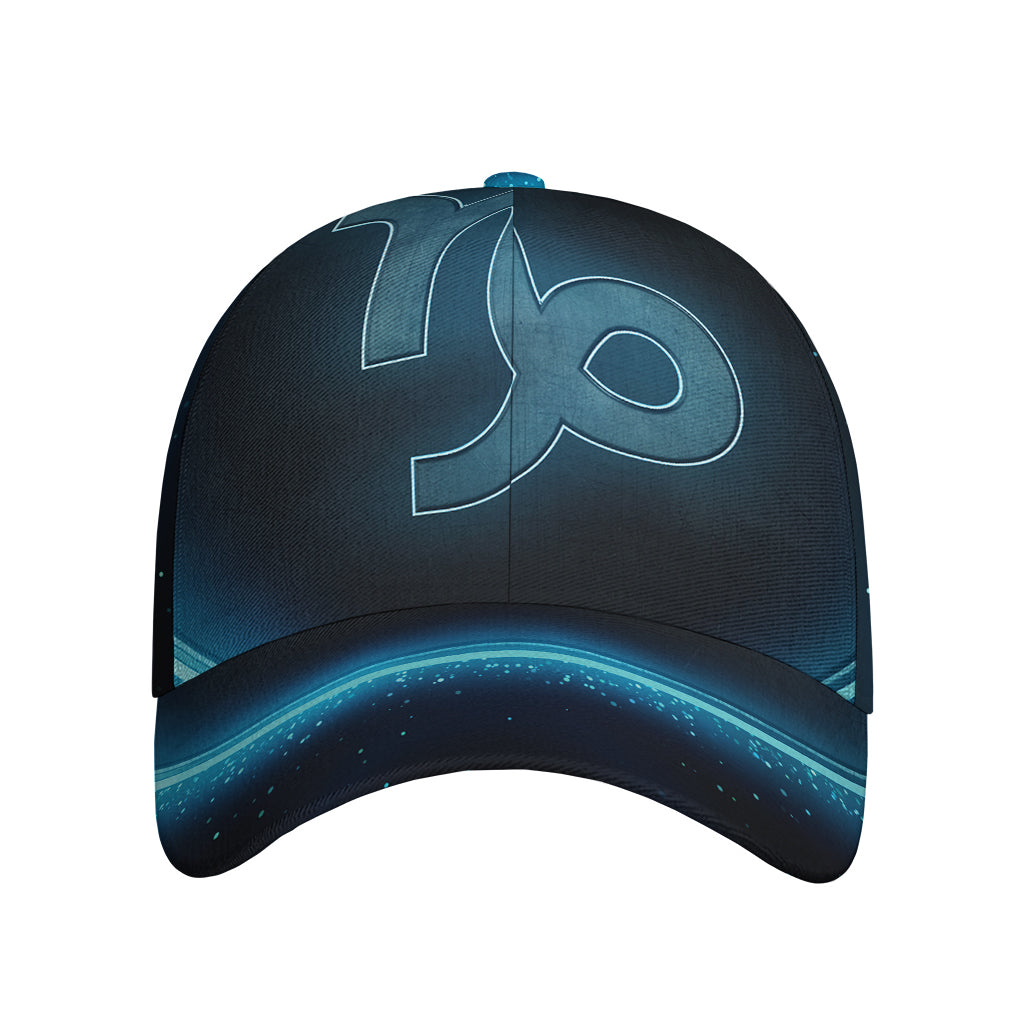 Blue Capricorn Zodiac Sign Print Baseball Cap
