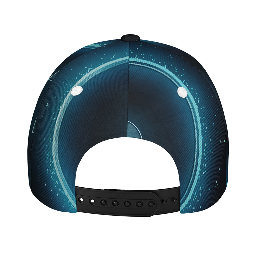 Blue Capricorn Zodiac Sign Print Baseball Cap
