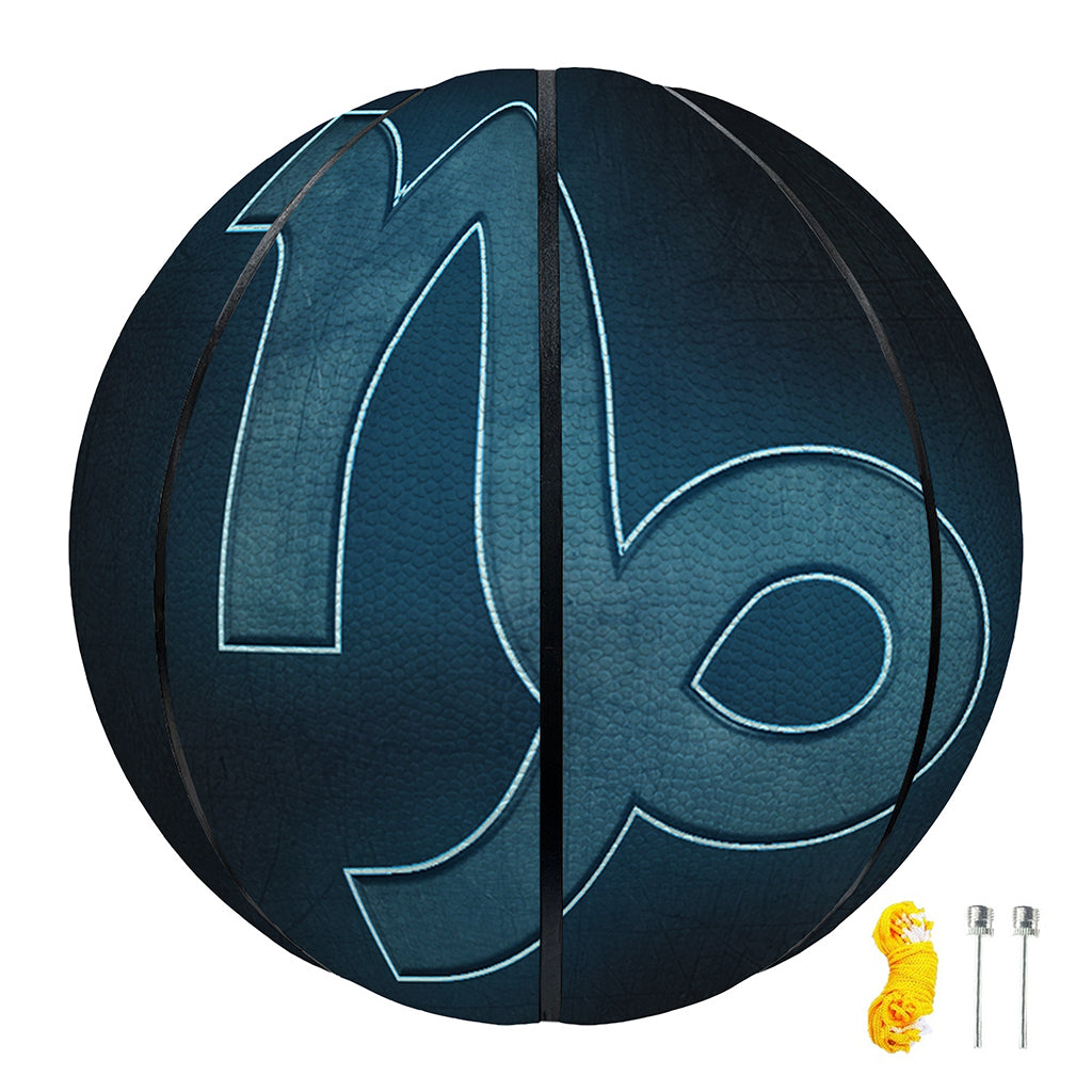 Blue Capricorn Zodiac Sign Print Basketball