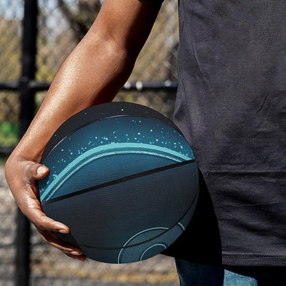 Blue Capricorn Zodiac Sign Print Basketball