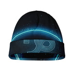 Blue Capricorn Zodiac Sign Print Beanie
