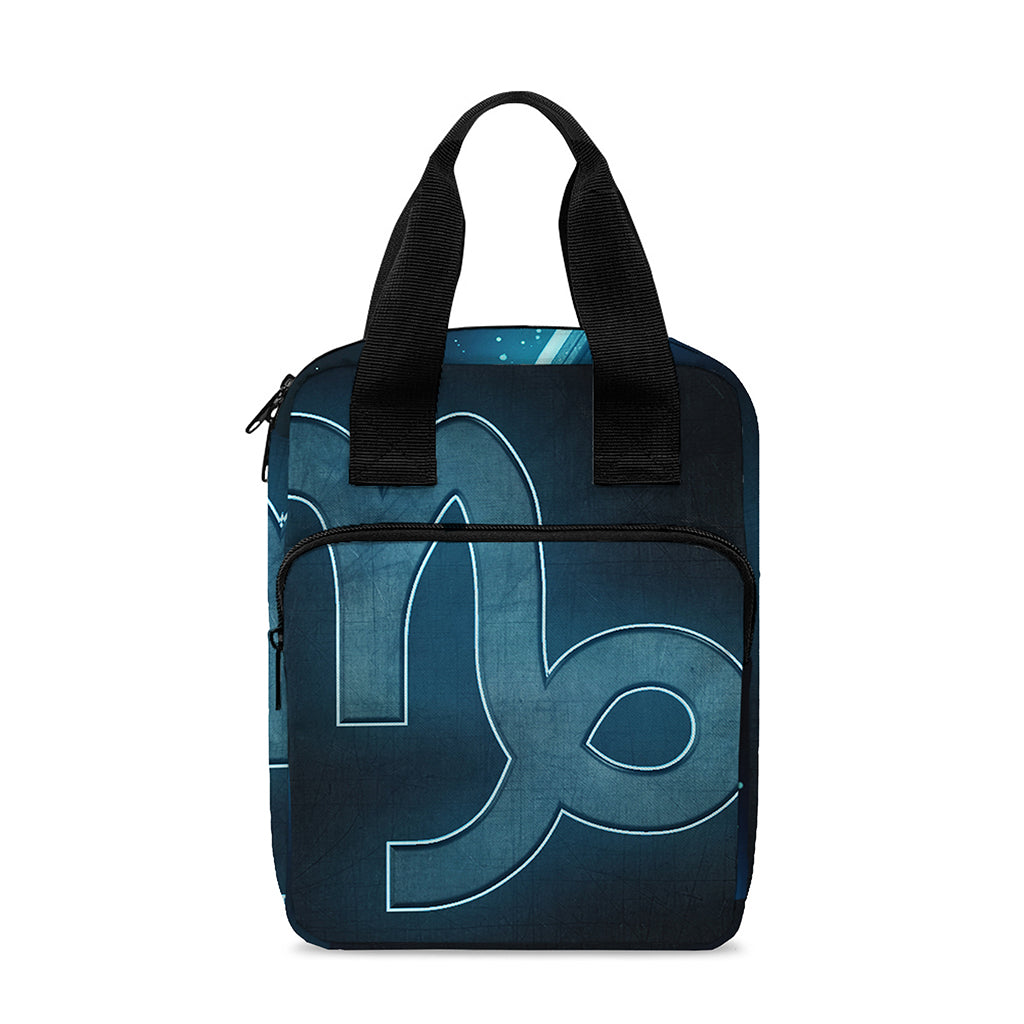 Blue Capricorn Zodiac Sign Print Bible Tote Bag