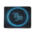 Blue Capricorn Zodiac Sign Print Bifold Wallet