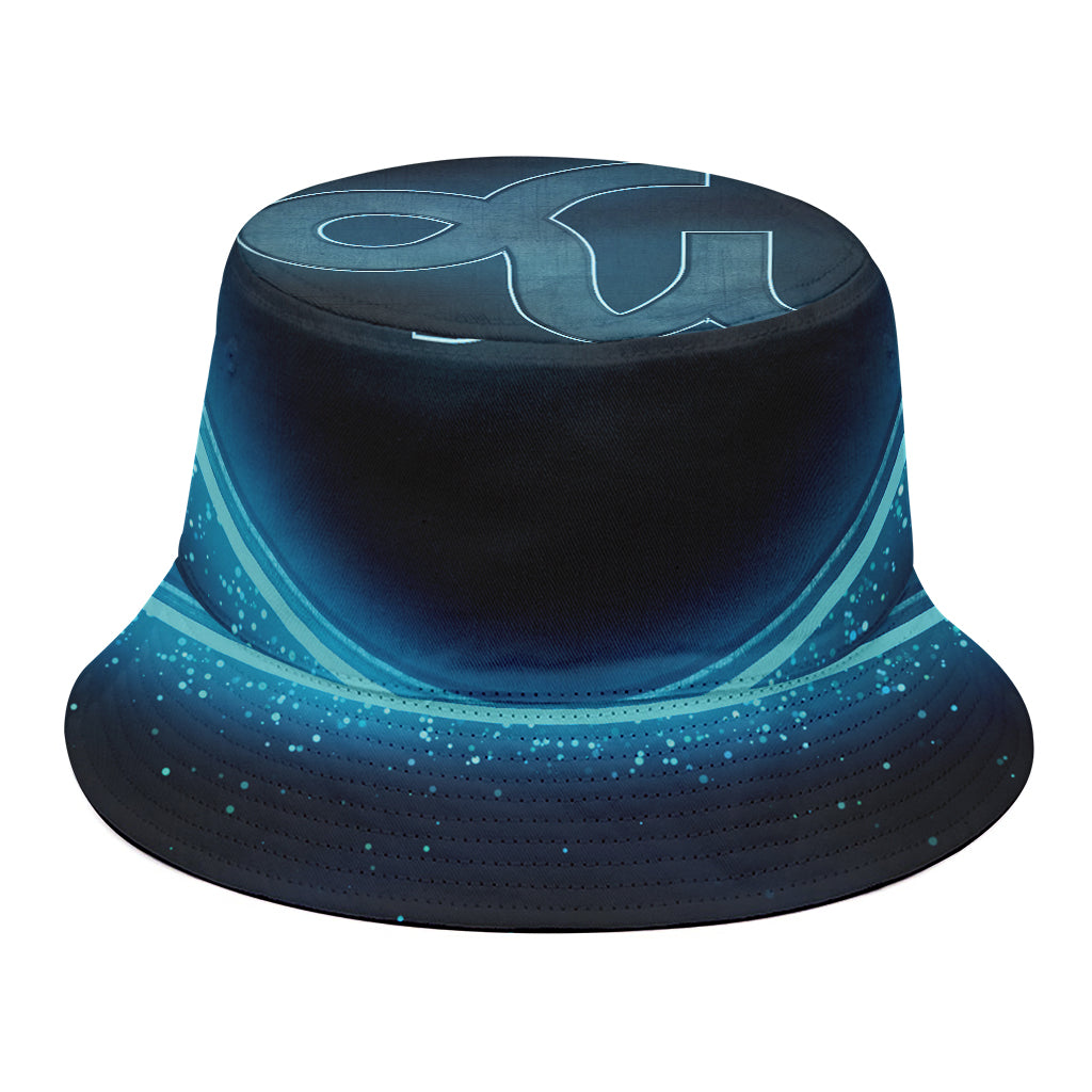 Blue Capricorn Zodiac Sign Print Bucket Hat