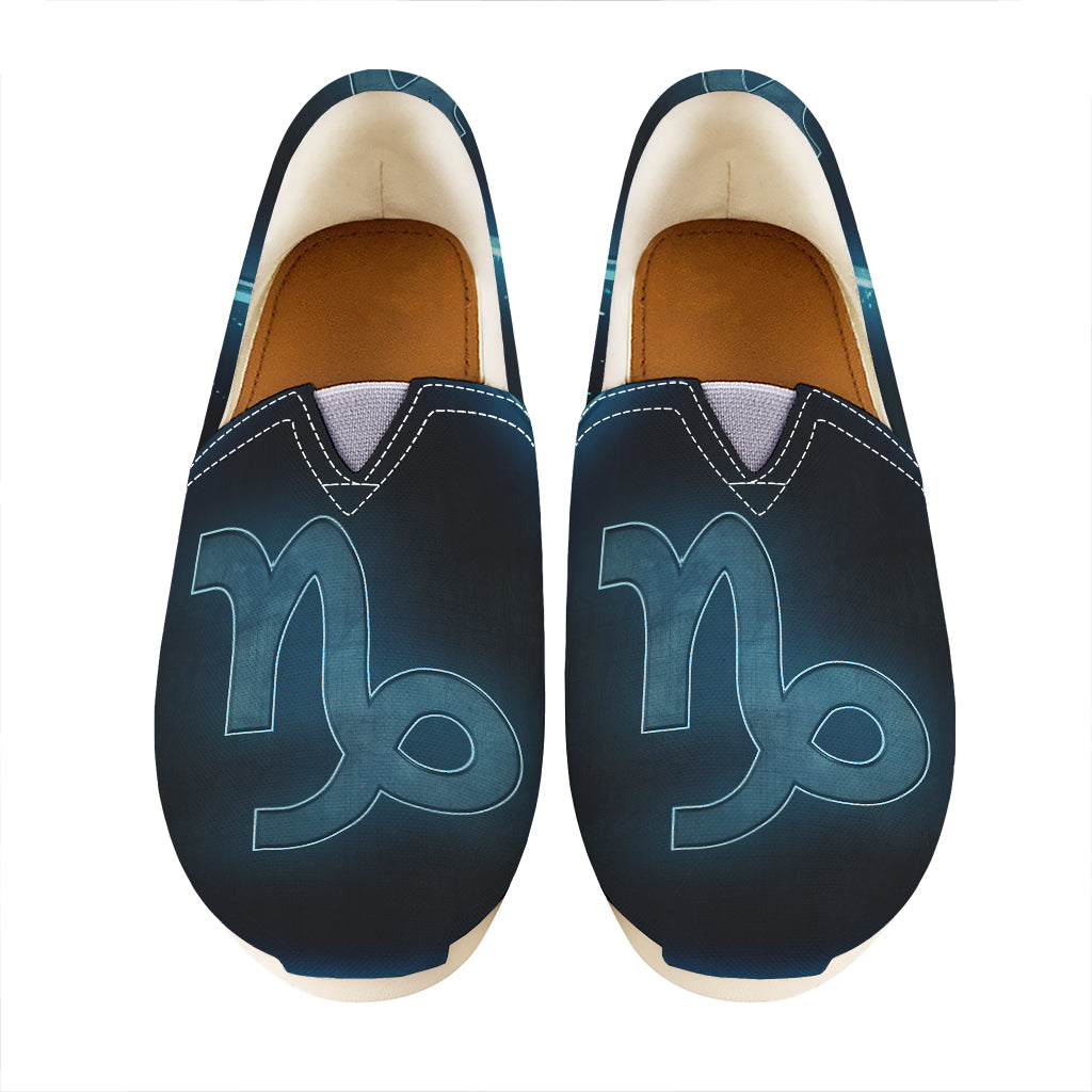 Blue Capricorn Zodiac Sign Print Casual Shoes