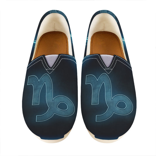 Blue Capricorn Zodiac Sign Print Casual Shoes