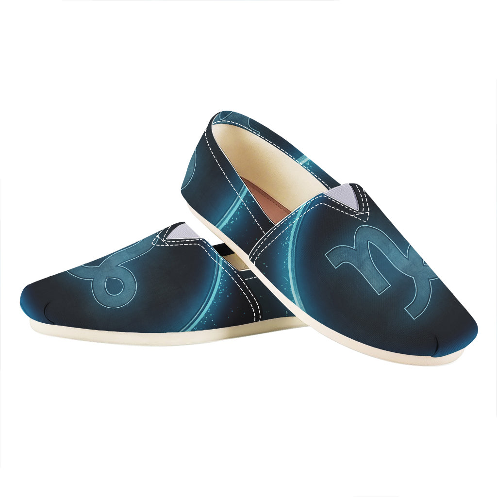 Blue Capricorn Zodiac Sign Print Casual Shoes