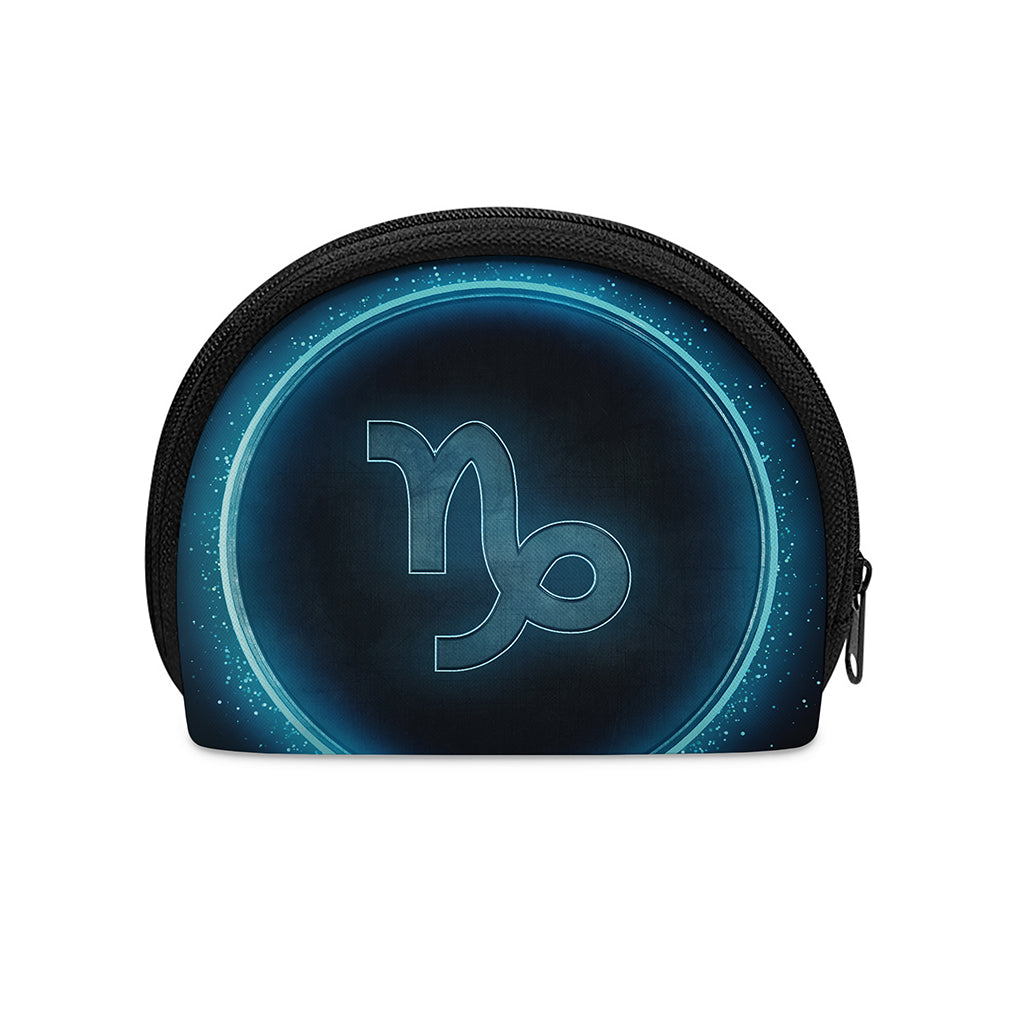 Blue Capricorn Zodiac Sign Print Coin Purse