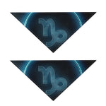 Blue Capricorn Zodiac Sign Print Dog Bandana