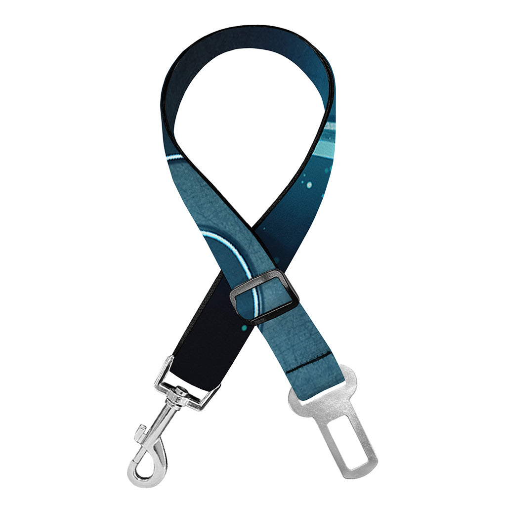Blue Capricorn Zodiac Sign Print Dog Seat Belt