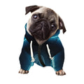 Blue Capricorn Zodiac Sign Print Dog Zip Up Hoodie