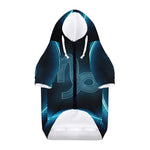 Blue Capricorn Zodiac Sign Print Dog Zip Up Hoodie