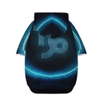 Blue Capricorn Zodiac Sign Print Dog Zip Up Hoodie