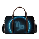 Blue Capricorn Zodiac Sign Print Duffle Bag