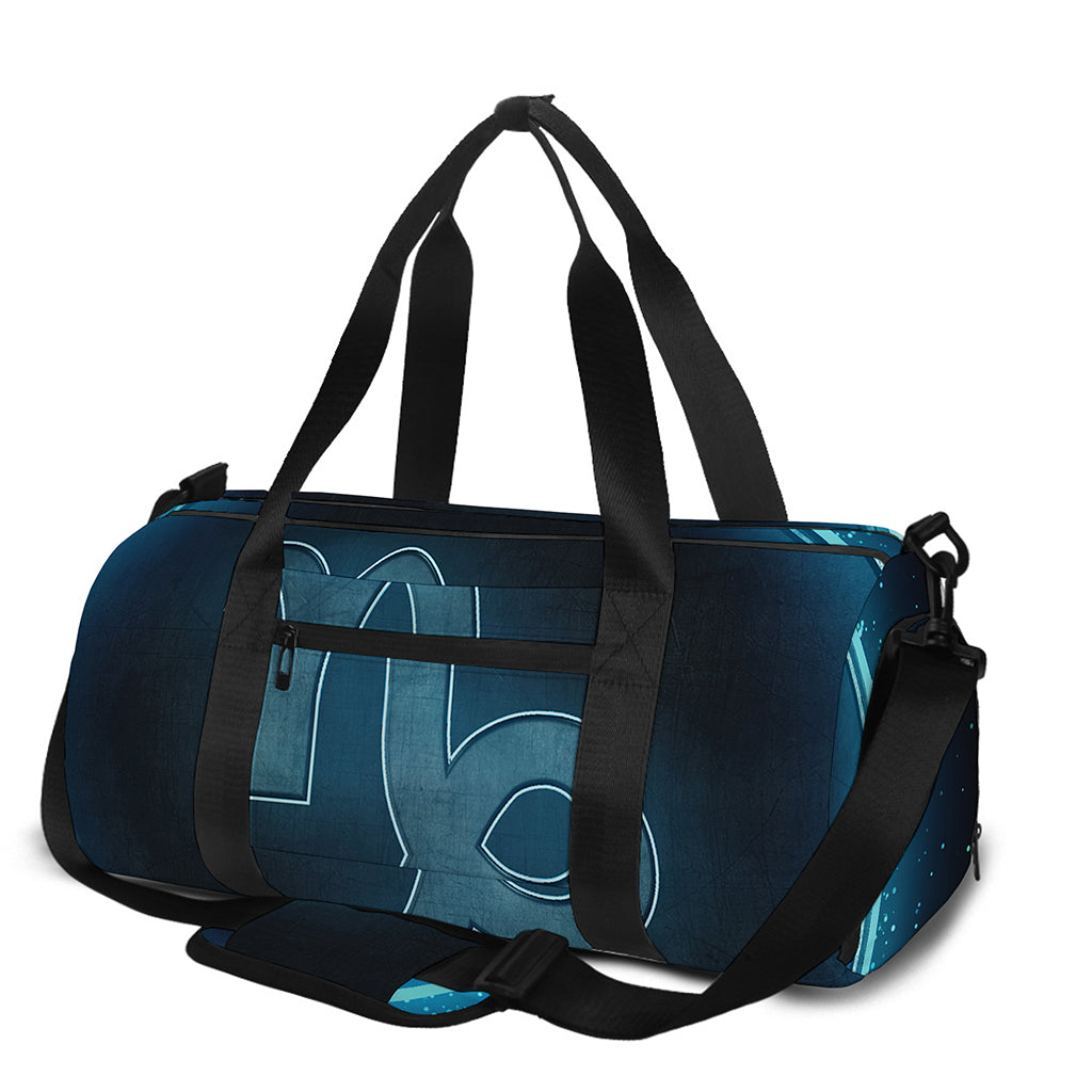 Blue Capricorn Zodiac Sign Print Gym Bag