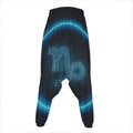Blue Capricorn Zodiac Sign Print Hammer Pants