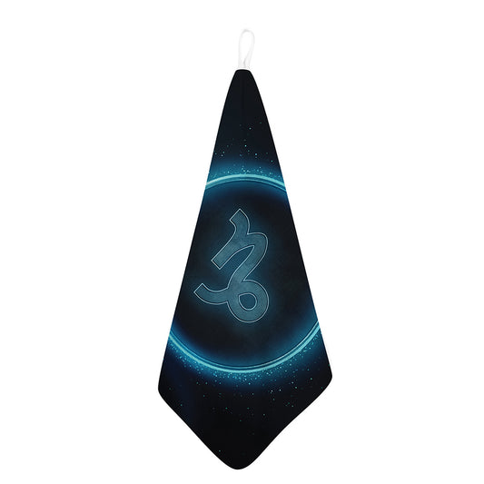 Blue Capricorn Zodiac Sign Print Hand Towel