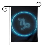 Blue Capricorn Zodiac Sign Print House Flag