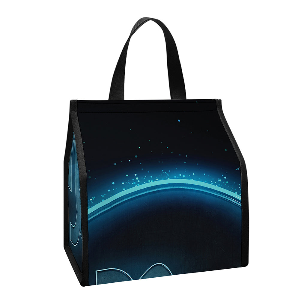 Blue Capricorn Zodiac Sign Print Insulated Lunch Tote