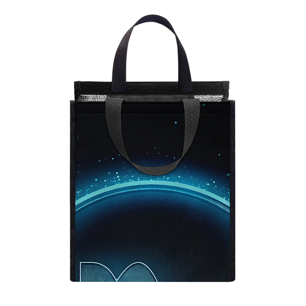 Blue Capricorn Zodiac Sign Print Insulated Lunch Tote