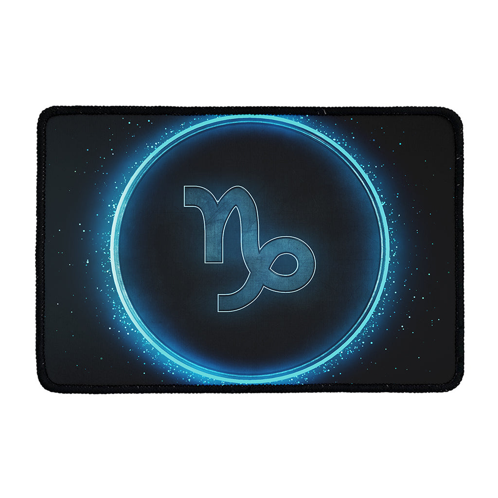 Blue Capricorn Zodiac Sign Print Kitchen Mat