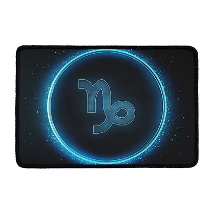 Blue Capricorn Zodiac Sign Print Kitchen Mat