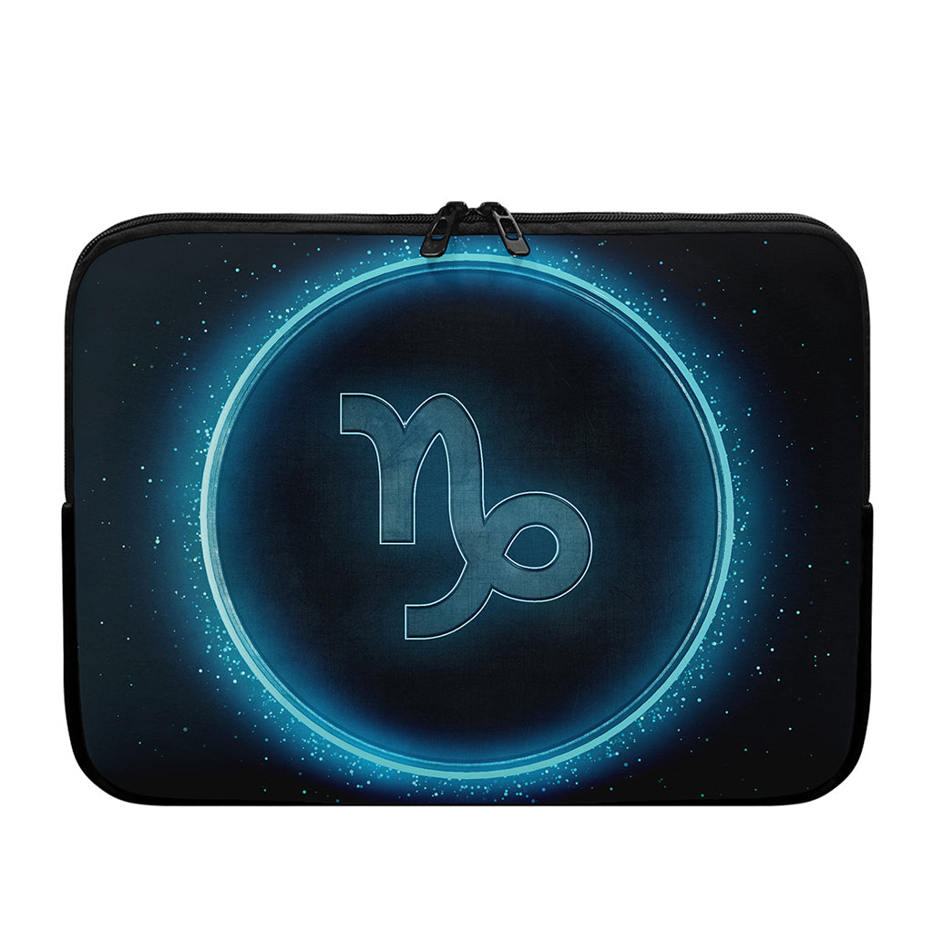Blue Capricorn Zodiac Sign Print Laptop Sleeve