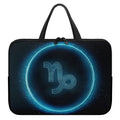 Blue Capricorn Zodiac Sign Print Laptop Sleeve With Handle