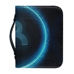 Blue Capricorn Zodiac Sign Print Leather Bible Cover