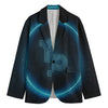 Blue Capricorn Zodiac Sign Print Men's Blazer