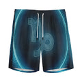 Blue Capricorn Zodiac Sign Print Men's Athletic Shorts