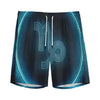 Blue Capricorn Zodiac Sign Print Men's Sports Shorts