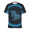 Blue Capricorn Zodiac Sign Print Men's Sports T-Shirt