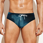 Blue Capricorn Zodiac Sign Print Men's Swim Briefs