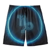 Blue Capricorn Zodiac Sign Print Men's Swim Trunks