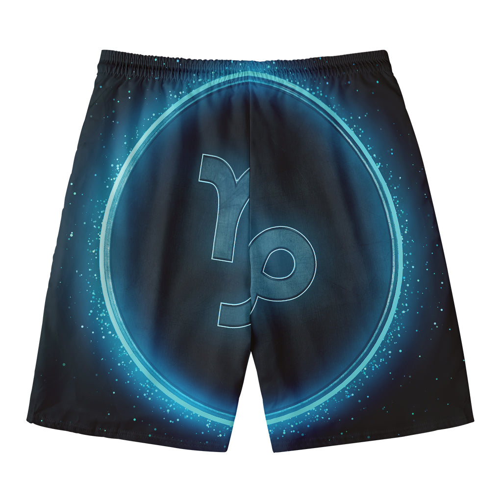 Blue Capricorn Zodiac Sign Print Men's Swim Trunks