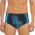 Blue Capricorn Zodiac Sign Print Men's Triangle Swim Briefs