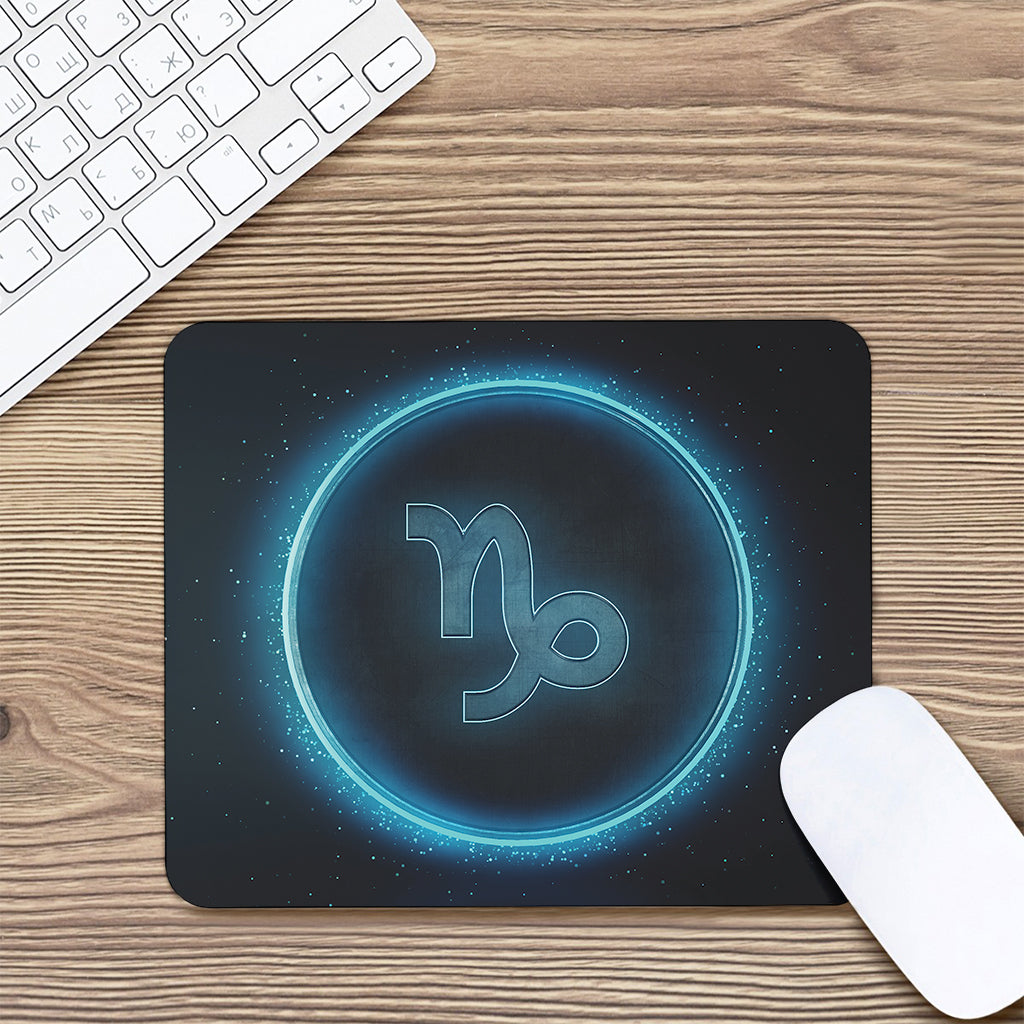 Blue Capricorn Zodiac Sign Print Mouse Pad