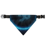 Blue Capricorn Zodiac Sign Print Over The Collar Dog Bandana